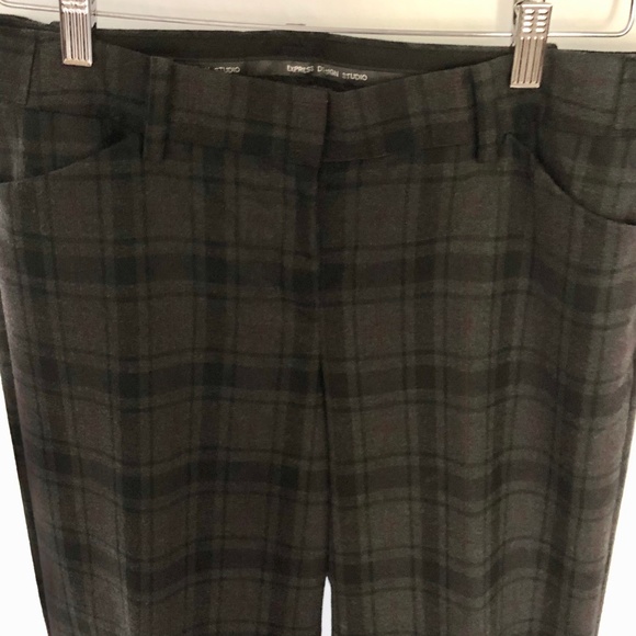 Express Pant Suit. Black/Gray Plaid Size 8 - Picture 12 of 16
